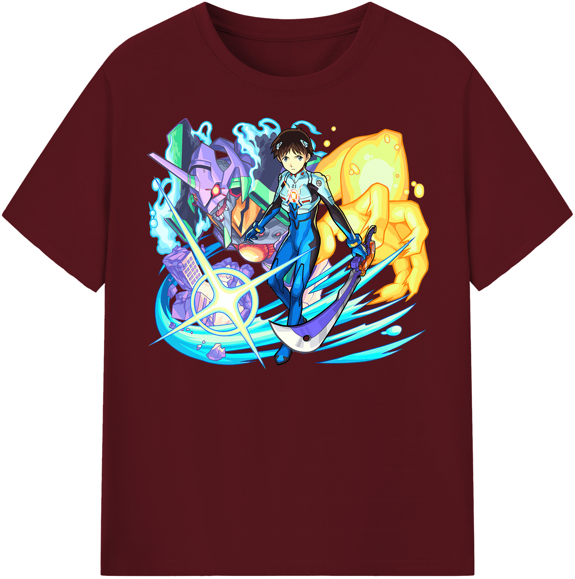 （画像用） EVA 新世紀エヴァンゲリオン 綿100％半袖Tシャツ（フロントプリント）